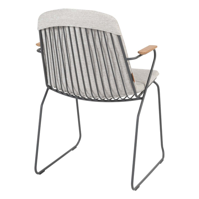 4 Seasons Outdoor Veneto dining antraciet + Taste 4SO Ambassador teak tafel 240 x 100 cm