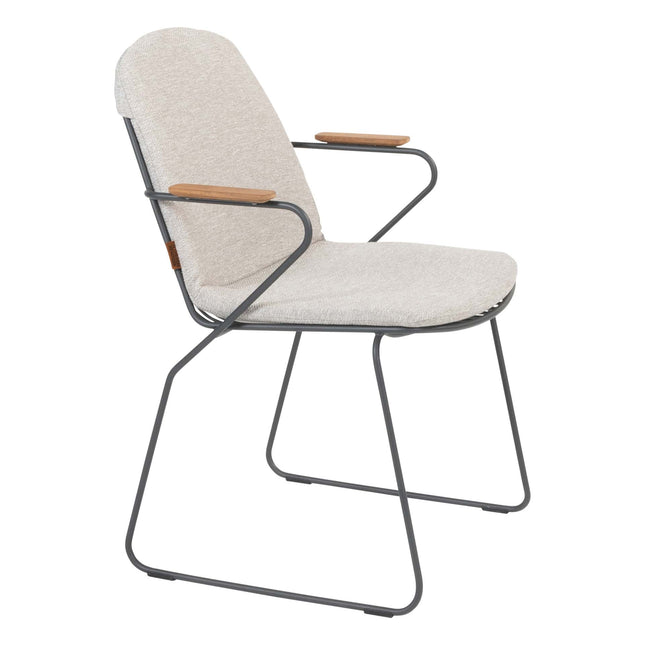 4 Seasons Outdoor Veneto dining antraciet + Taste 4SO Noah teak tafel 260 cm