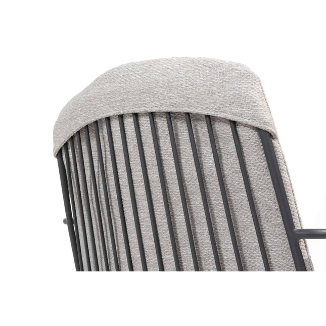 4 Seasons Outdoor Veneto dining antraciet + Goa tafel HPL 95 cm slate antraciet