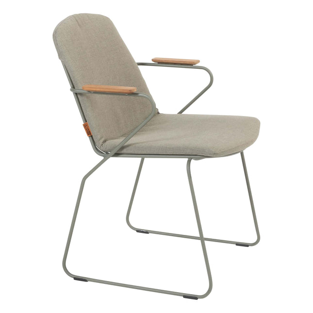 4 Seasons Outdoor Veneto dining olive + Taste 4SO Liam teak tafel 180 cm