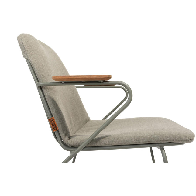 4 Seasons Outdoor Veneto stapelbare dining stoel olive RVS incl. kussen