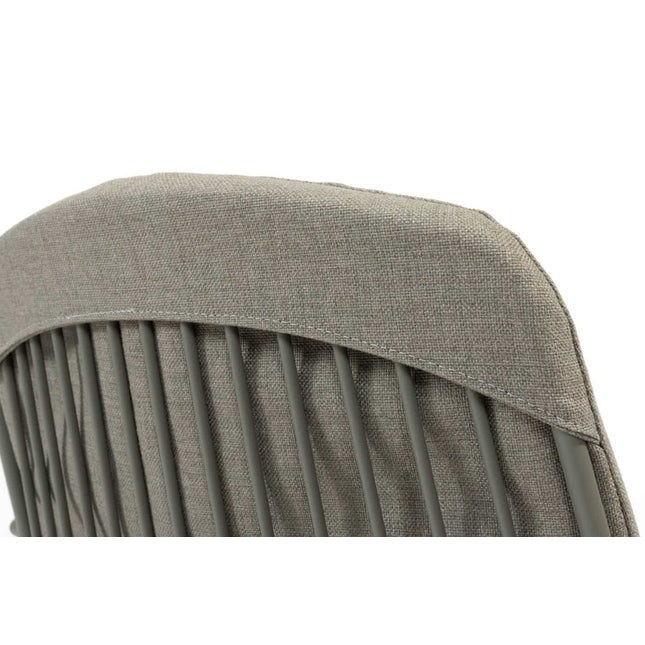 4 Seasons Outdoor Veneto stapelbare dining stoel olive RVS incl. kussen