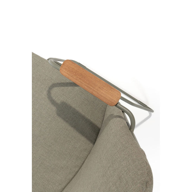 4 Seasons Outdoor Veneto stapelbare dining stoel olive RVS incl. kussen