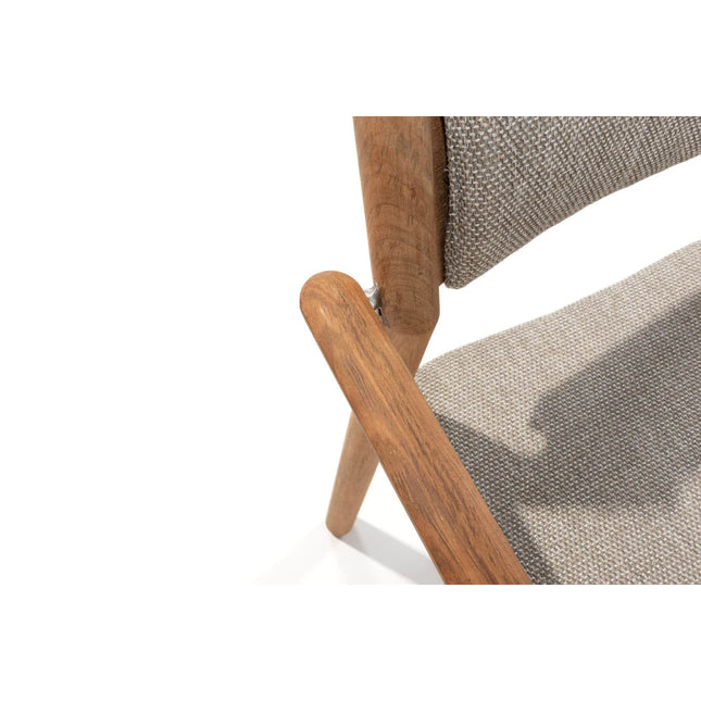 4 Seasons Outdoor Levi stapelbare dining stoel teak incl. 2 kussens