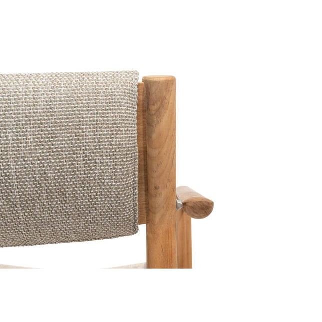 4 Seasons Outdoor Levi stapelbare dining stoel teak incl. 2 kussens