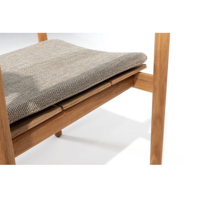 4 Seasons Outdoor Levi stapelbare dining stoel teak incl. 2 kussens