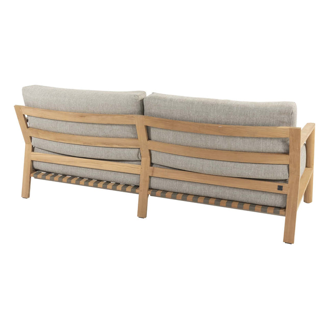 4 Seasons Outdoor Lucas 3-zits lounge bank teak incl. 6 kussens