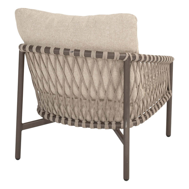 4 Seasons Outdoor Allora bistro loungeset + Boaz bijzettafel 45 Ø cm terre