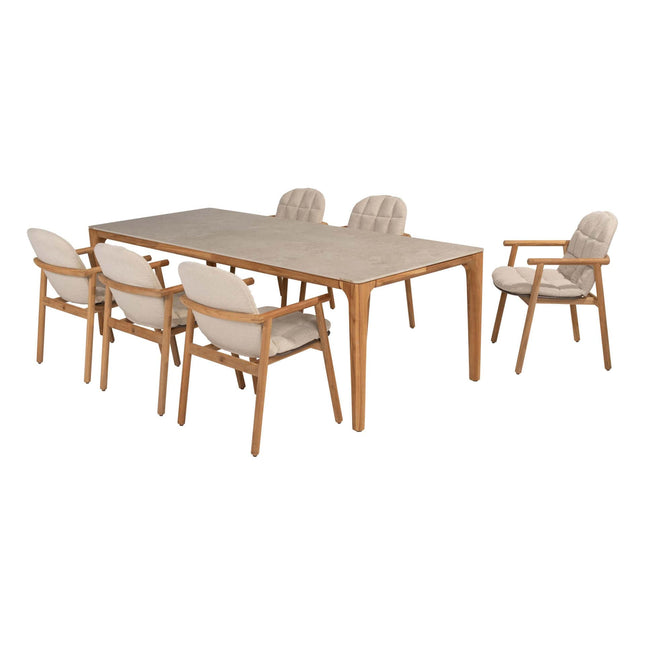 4 Seasons Outdoor Samos dining stoel + Taste 4SO Liam tafel met keramisch tafelblad 240 cm