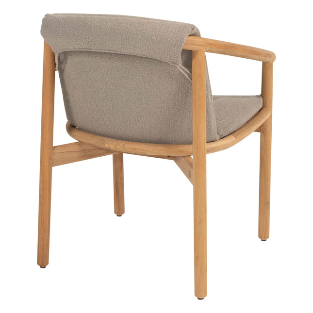 4 Seasons Outdoor Tess dining + Taste 4SO Corsica tafel kiezel-vorm teak 240 x 130 cm