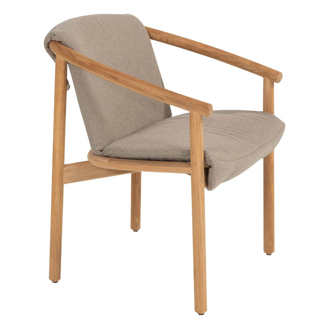 4 Seasons Outdoor Tess dining + Taste 4SO Prado teak tafel 130 Ø cm teak onderstel