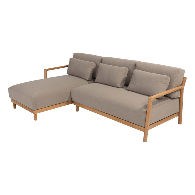 4 Seasons Outdoor Marie chaise lounge bank + Finn salontafel keramiek 63 Ø cm