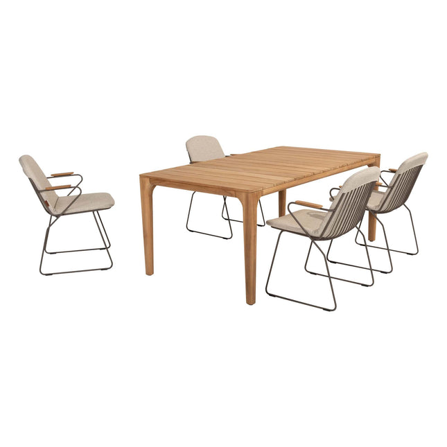 4 Seasons Outdoor Veneto dining terre + Taste 4SO Liam teak tafel 180 cm
