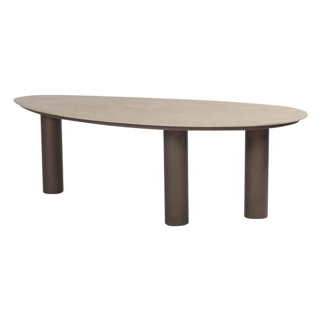 4 Seasons Outdoor Arizona tafel keramisch blad kiezel-vorm 240 x 120 cm