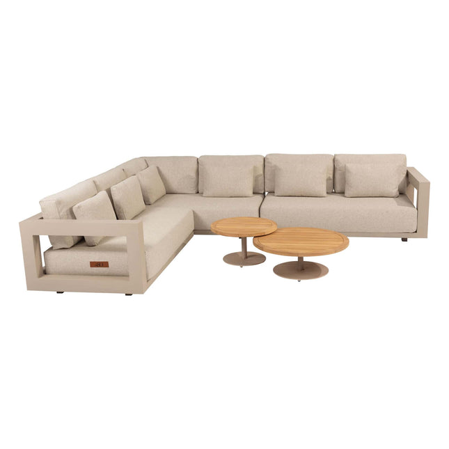 4 Seasons Outdoor Metropolitan loungeset latte + Volta salontafels latte