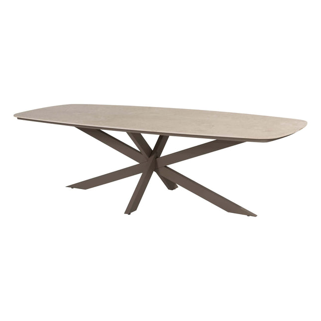 4 Seasons Outdoor Nevada low dining tafel barrel-vorm 250 cm terre