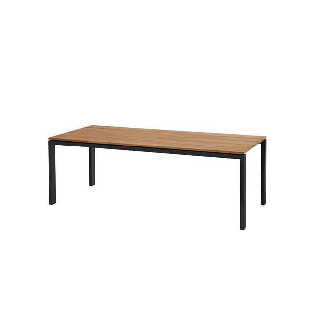 4 Seasons Outdoor Goa teak tafel 220 cm aluminium onderstel