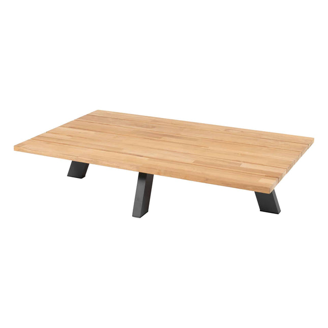 4 Seasons Outdoor Cosmic salontafel met teak tafelblad 120 x 78 x 25 cm