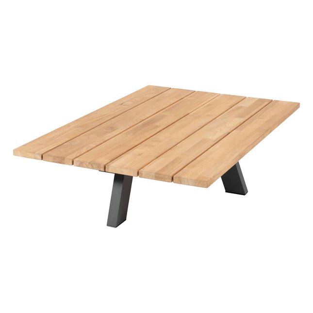4 Seasons Outdoor Cosmic salontafel met teak tafelblad 120 x 78 x 25 cm