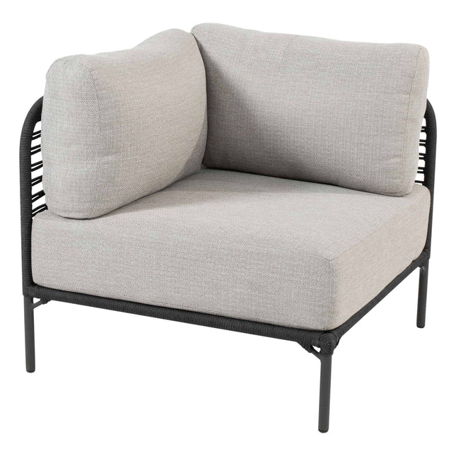 4 Seasons Outdoor Fabrice loungeset + center + Verdi salontafel 73 Ø cm