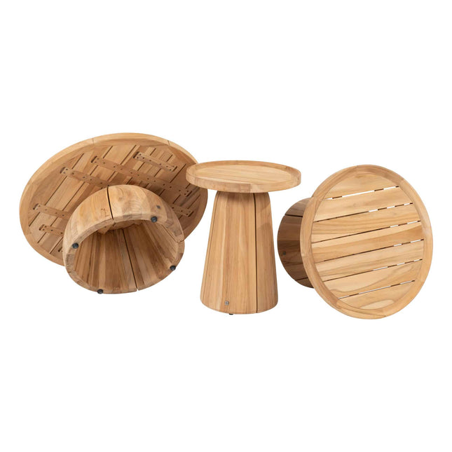 4 Seasons Outdoor Pablo bijzettafel teak 45 cm Ø (H 55)