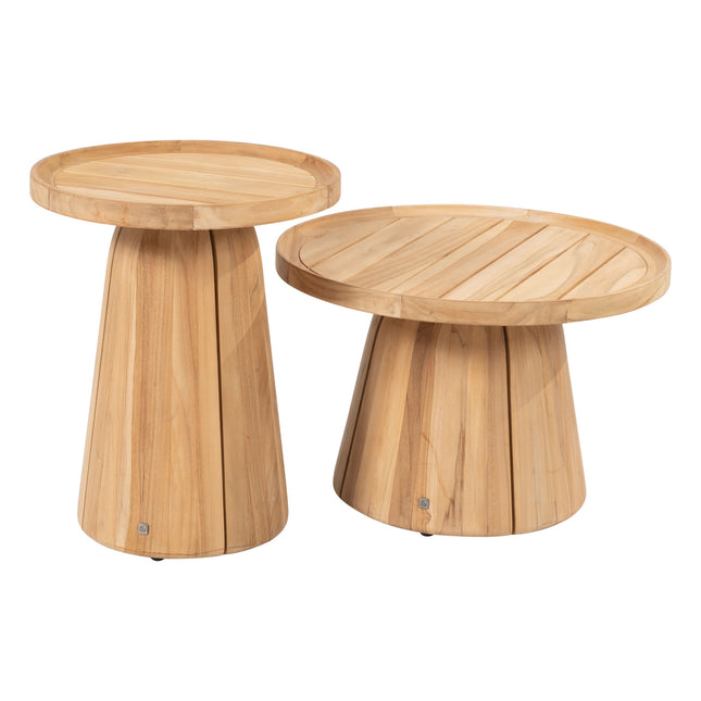 4 Seasons Outdoor Pablo bijzettafel teak 45 cm Ø (H 55)