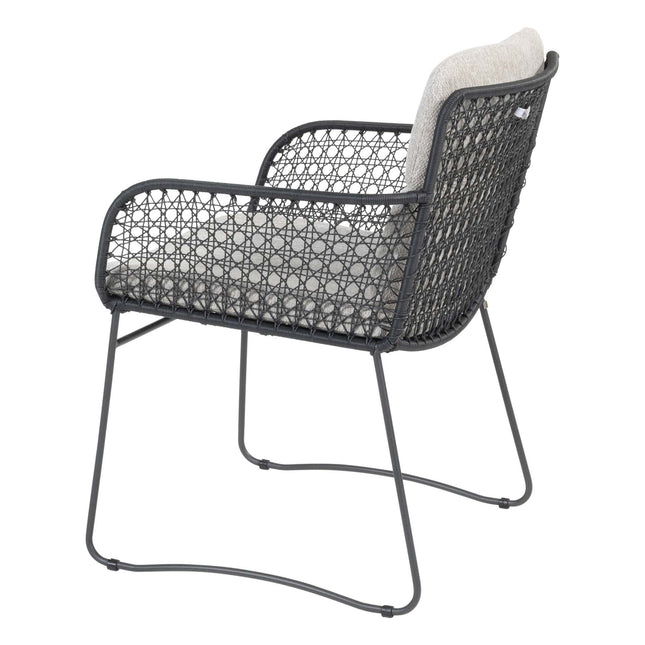 4 Seasons Outdoor Aprilla dining antraciet + Taste 4SO Ambassador teak tafel 240 x 100 cm