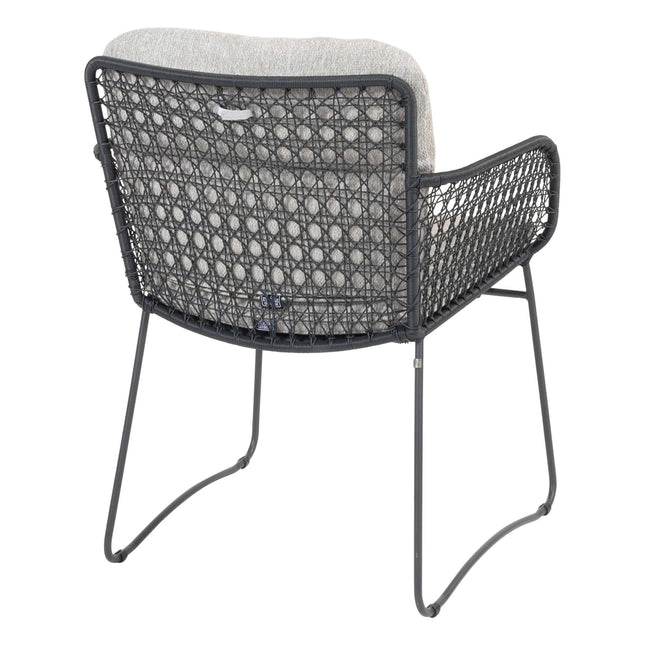 4 Seasons Outdoor Aprilla dining antraciet + Taste 4SO Noah teak tafel antraciet onderstel 260 cm