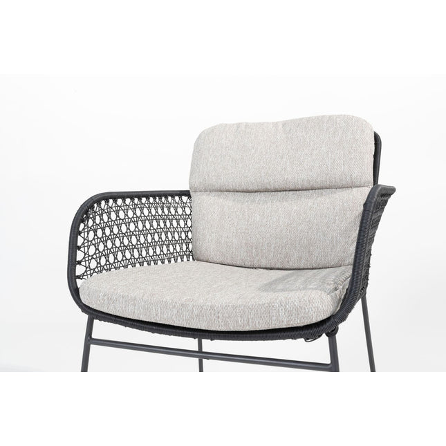 4 Seasons Outdoor Aprilla dining antraciet + Privada tafel ovaal HPL blad 240 cm