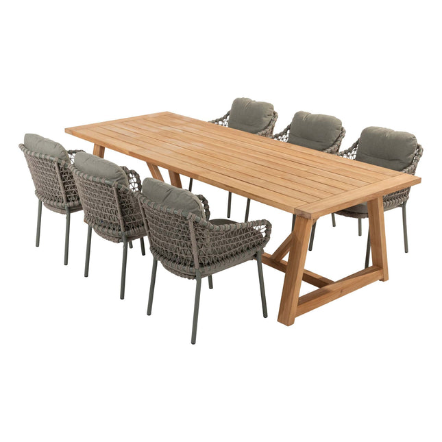 4 Seasons Outdoor Jura dining + Taste 4SO Noah teak tafel 260 cm