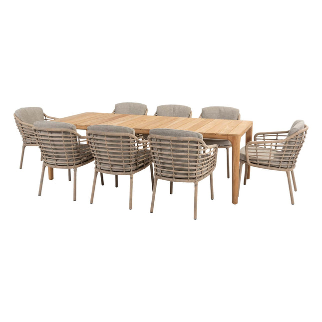 4 Seasons Outdoor Como dining + Taste 4SO Liam teak tafel 240 cm