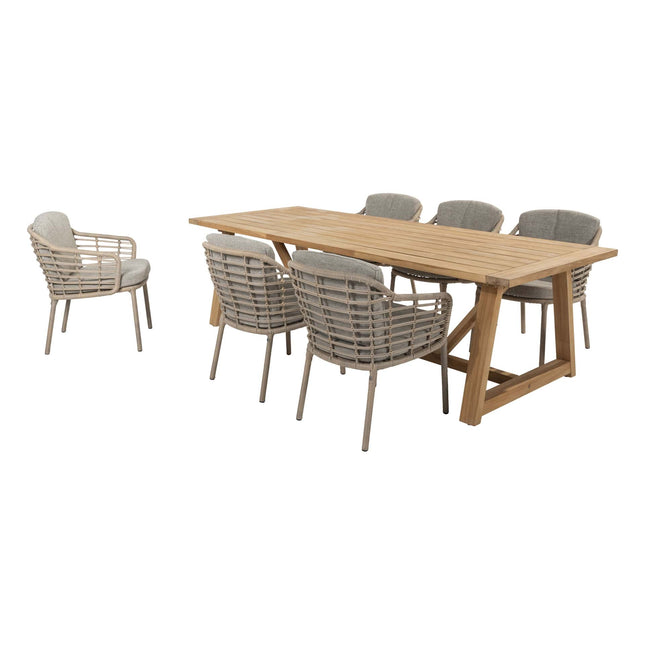 4 Seasons Outdoor Como dining + Taste 4SO Noah teak tafel 260 cm