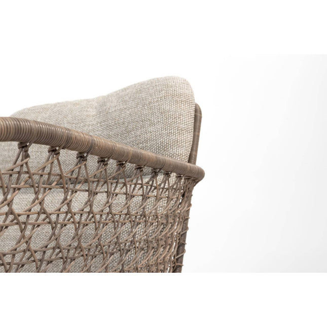 4 Seasons Outdoor Aprilla dining pure (4 st.) + Goa tafel HPL slate antraciet 95 cm