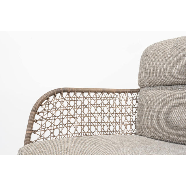 4 Seasons Outdoor Aprilla dining pure (4 st.) + Goa tafel HPL slate antraciet 95 cm