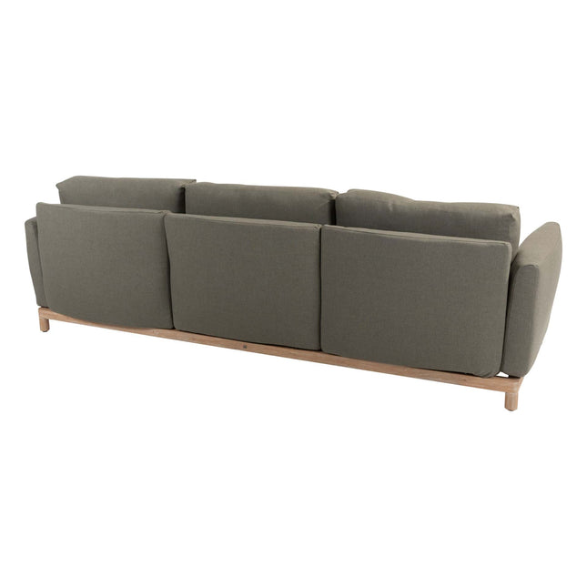 4 Seasons Outdoor Yara 3-zits lounge bank brushed teak met 11 kussens
