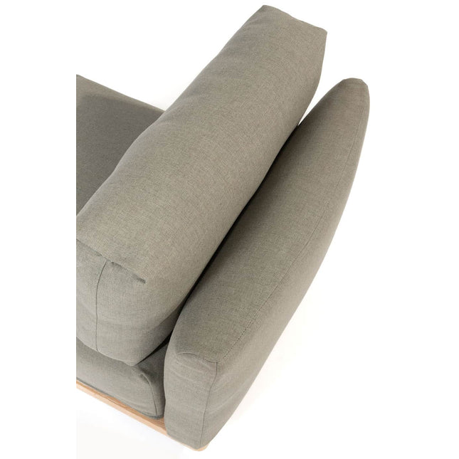 4 Seasons Outdoor Yara 3-zits lounge bank brushed teak met 11 kussens