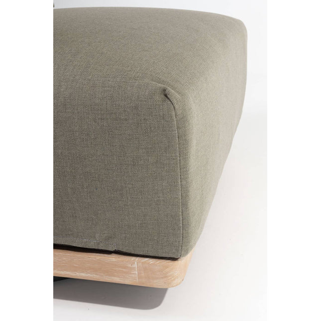 4 Seasons Outdoor Yara 3-zits lounge bank brushed teak met 11 kussens