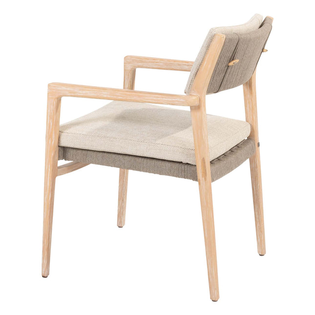 4 Seasons Outdoor Julia stapelbare dining stoel brushed teak incl. 2 kussens