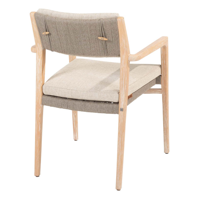 4 Seasons Outdoor Julia dining + Taste 4SO Noah brushed teak tafel 260 cm