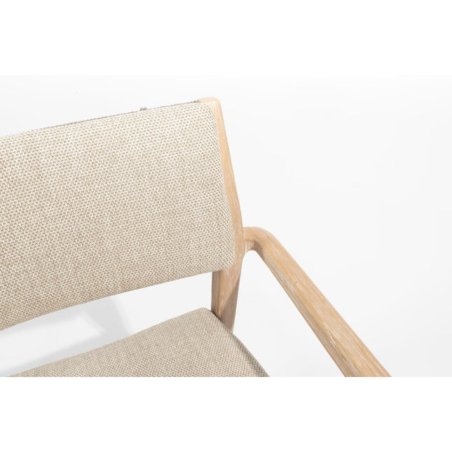 4 Seasons Outdoor Julia stapelbare dining stoel brushed teak incl. 2 kussens