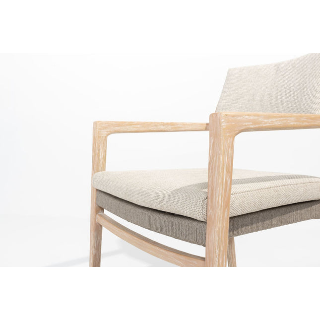 4 Seasons Outdoor Julia dining + Taste 4SO Noah brushed teak tafel 260 cm