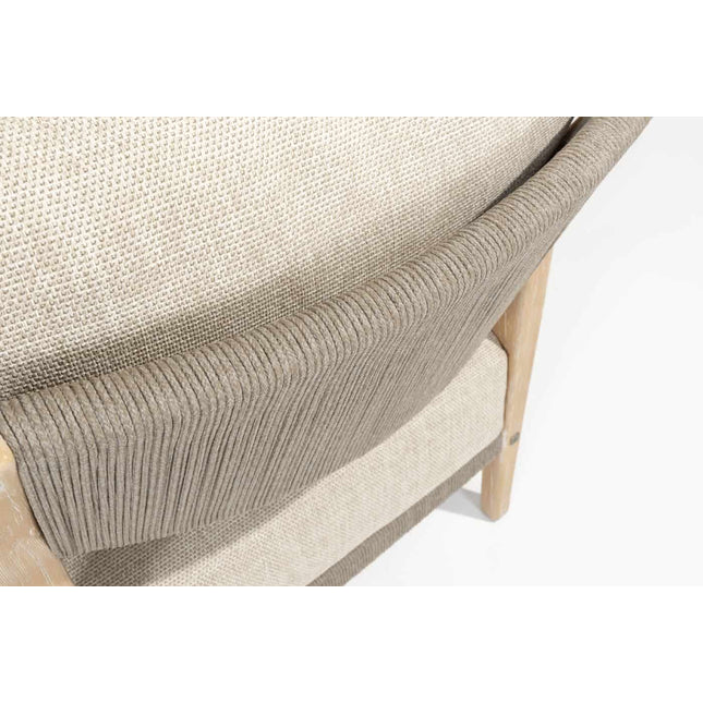 4 Seasons Outdoor Julia 3-zits lounge bank brushed teak incl. 4 kussens