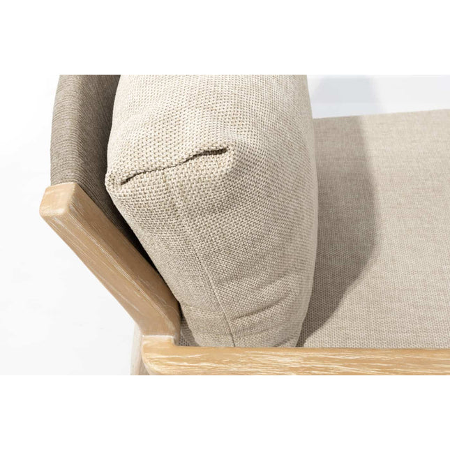 4 Seasons Outdoor Julia loungeset + voetenbank + Sem salontafel 80 Ø cm