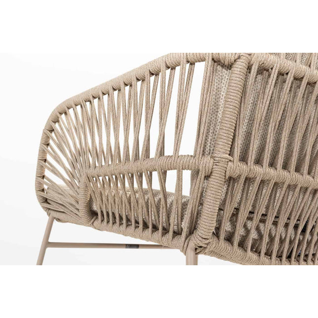 4 Seasons Outdoor Murcia dining latte + Taste 4SO Prado teak tafel ovaal 240 cm