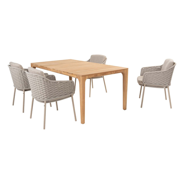 4 Seasons Outdoor Eros dining + Taste 4SO Liam teak tafel 180 cm