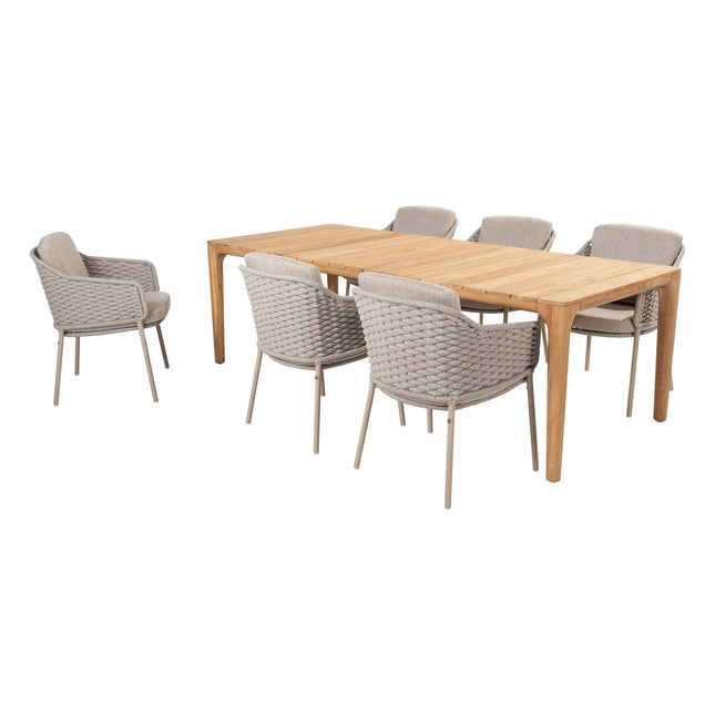 4 Seasons Outdoor Eros dining + Taste 4SO Liam teak tafel 240 cm