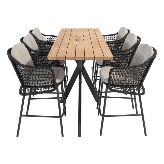 4 Seasons Outdoor Tramonti barstoel + Taste 4SO Prado bartafel teak 200 cm