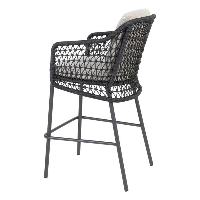 4 Seasons Outdoor Tramonti barstoel antraciet + Fiesta bartafel 90 Ø x 105 cm