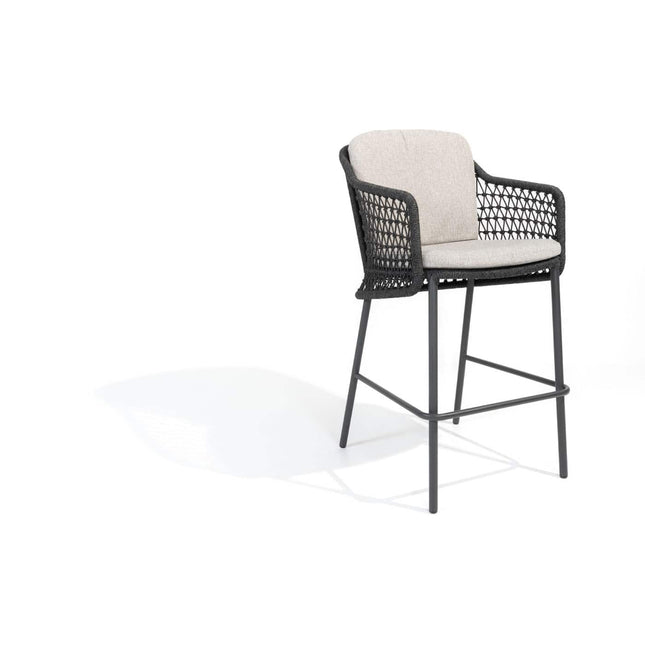 4 Seasons Outdoor Tramonti barstoel antraciet + Fiesta bartafel 90 Ø x 105 cm