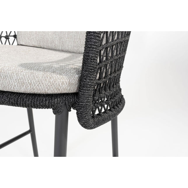 4 Seasons Outdoor Tramonti barstoel antraciet + Fiesta bartafel 90 Ø x 105 cm